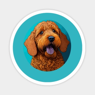 Golden Doodle Portrait Magnet